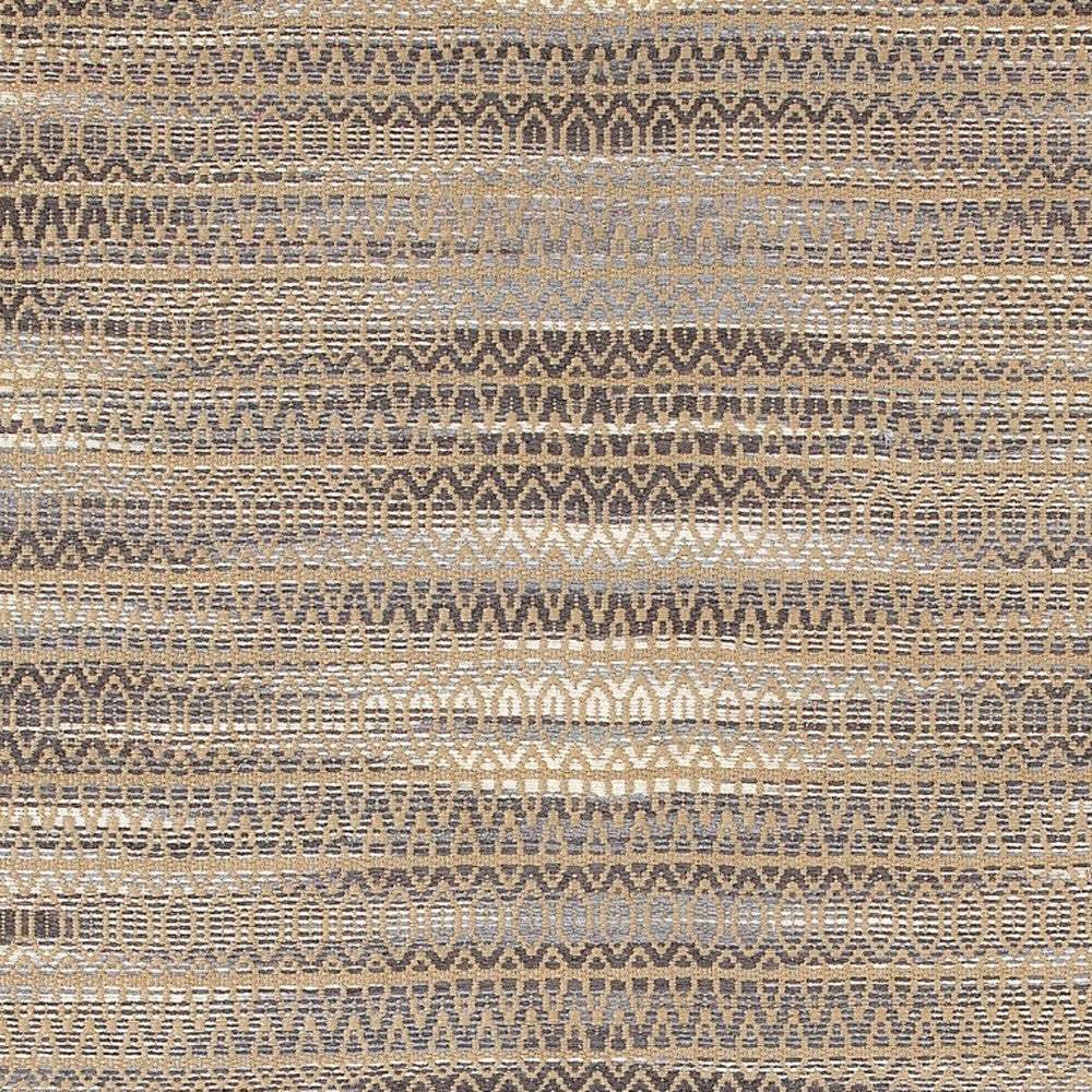 9' X 12' Gray and Tan Striated Runner Rug - Homeroots - Flyclothing LLC