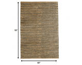 5' X 8' Natural Hand Woven Area Rug - Homeroots
