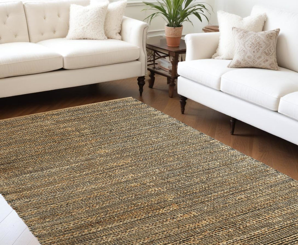 9' X 12' Natural Hand Woven Area Rug - Homeroots