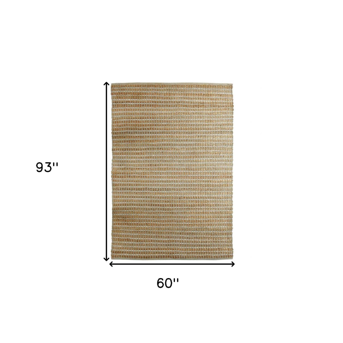 5' X 8' Natural Hand Woven Area Rug - Homeroots - Flyclothing LLC