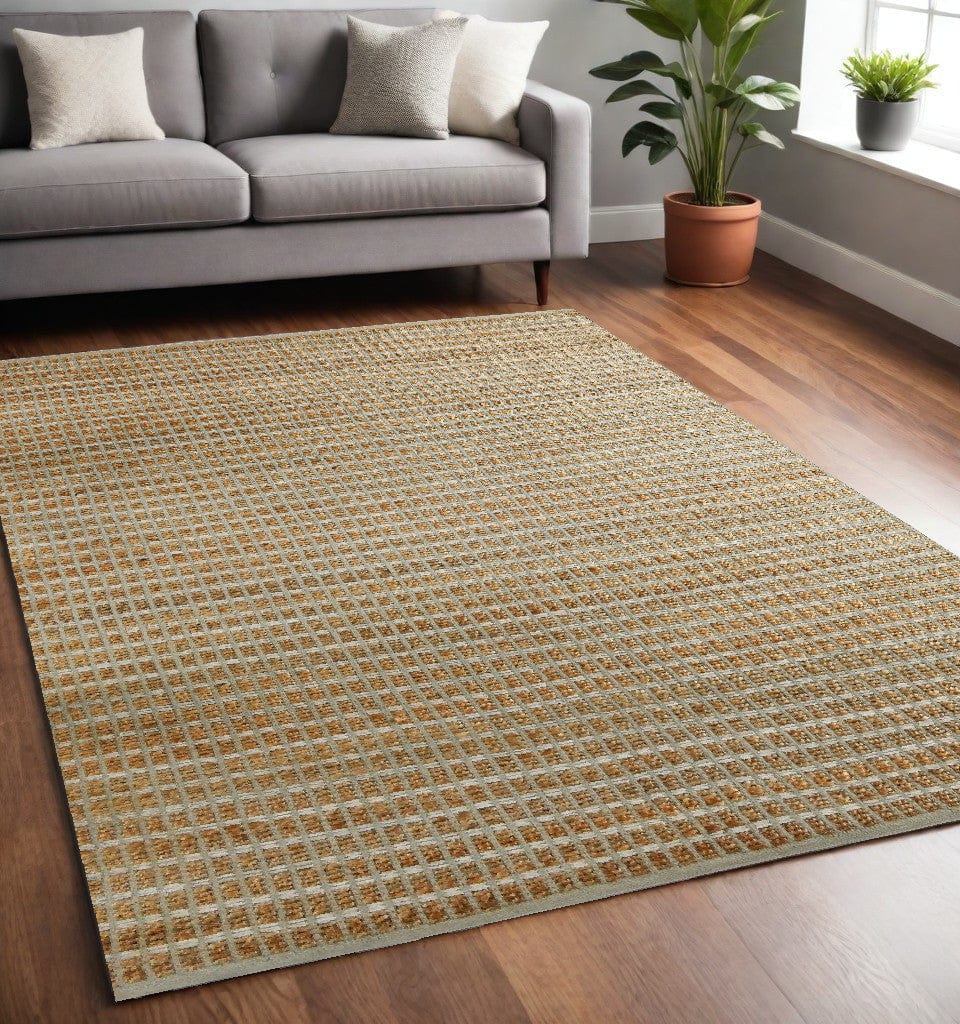 5' X 8' Natural Hand Woven Area Rug - Homeroots