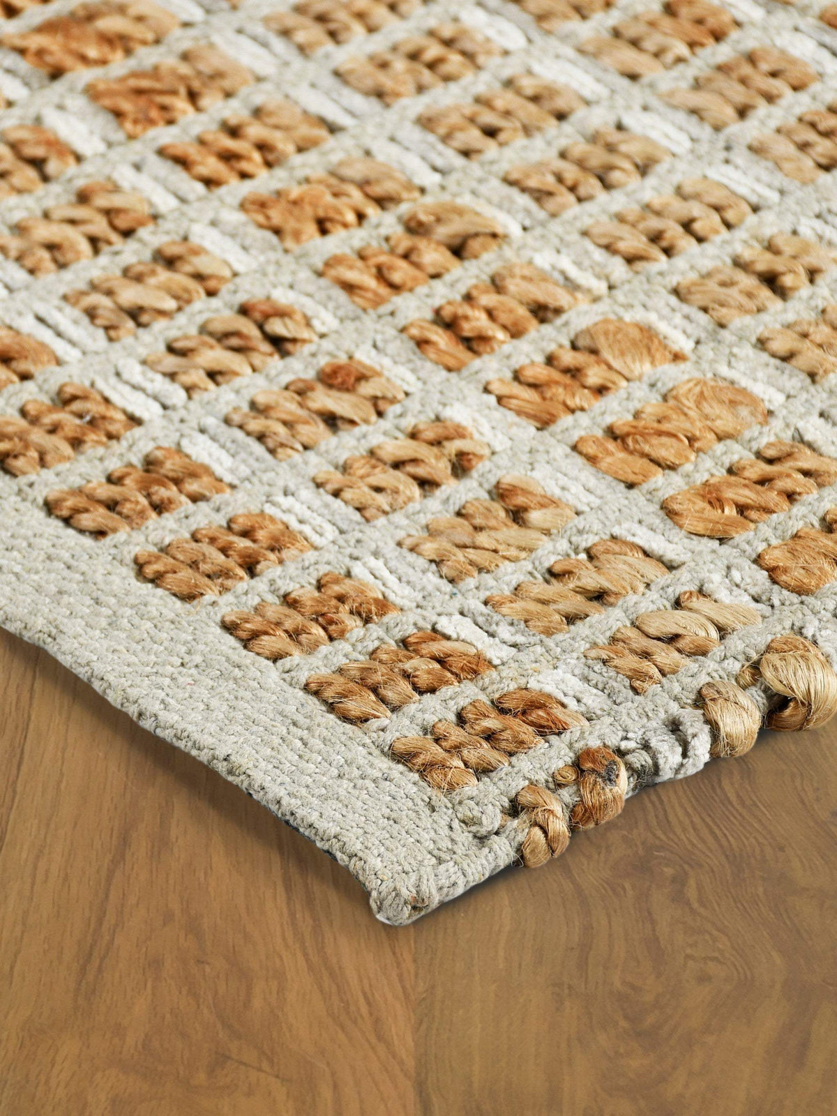 9' X 12' Gray Grid Farmhouse Area Rug - Homeroots - Flyclothing LLC