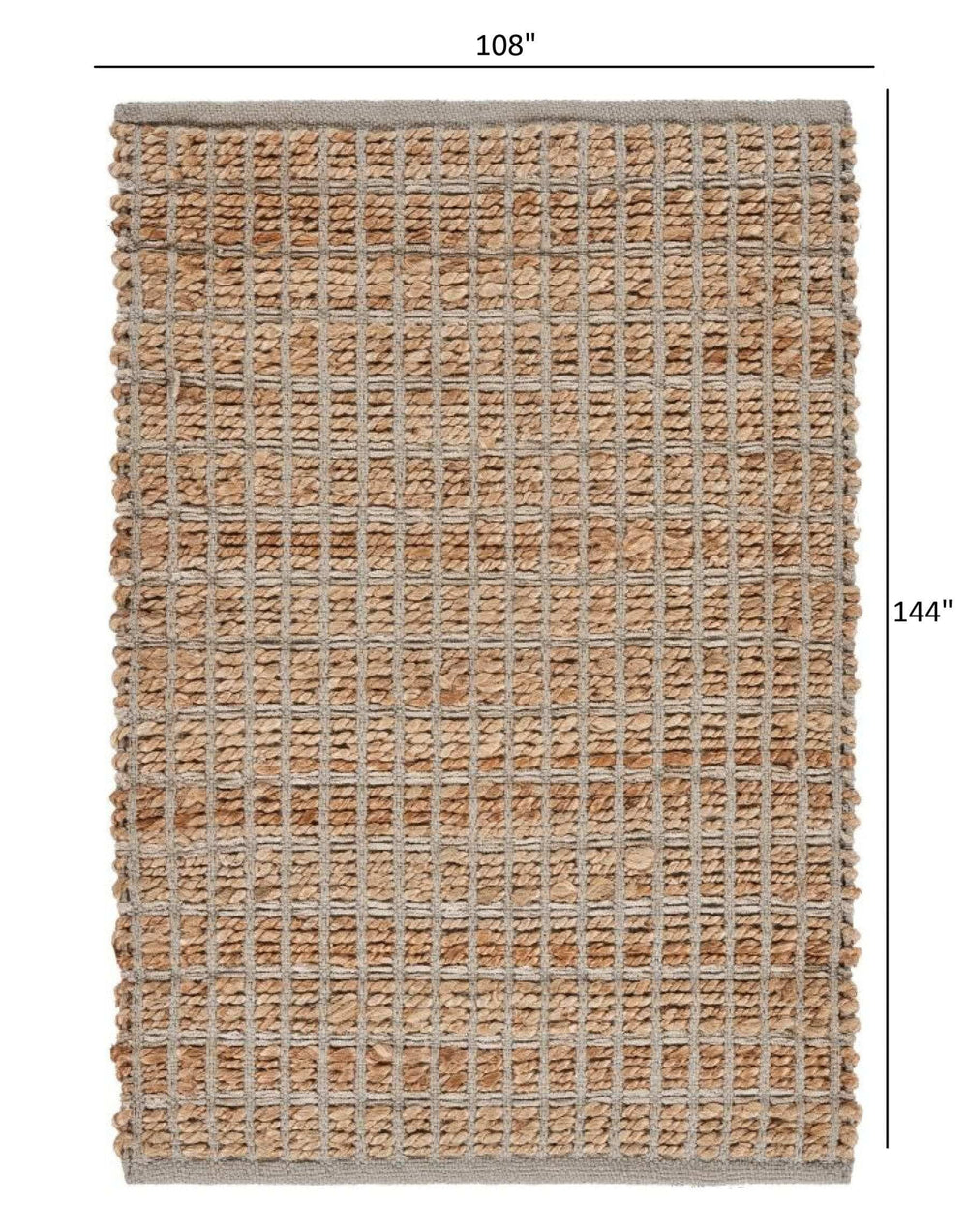 9' X 12' Gray Grid Farmhouse Area Rug - Homeroots - Flyclothing LLC