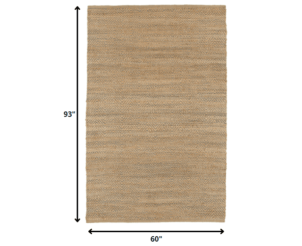 5' X 8' Natural Hand Woven Area Rug - Homeroots - Flyclothing LLC