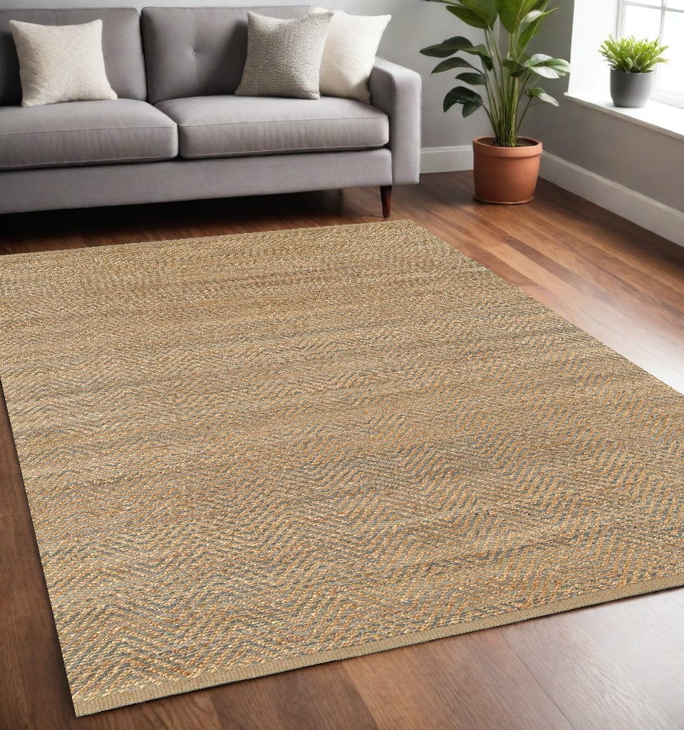5' X 8' Natural Hand Woven Area Rug - Homeroots