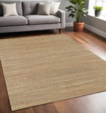 5' X 8' Natural Hand Woven Area Rug - Homeroots