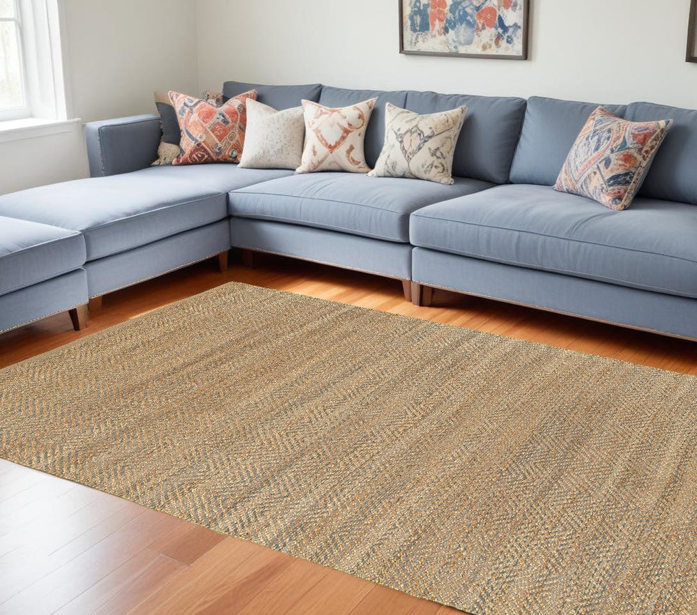8' X 10' Natural Hand Woven Area Rug - Homeroots