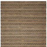 9' X 13' Tan and Black Intricate Striped Area Rug - Homeroots