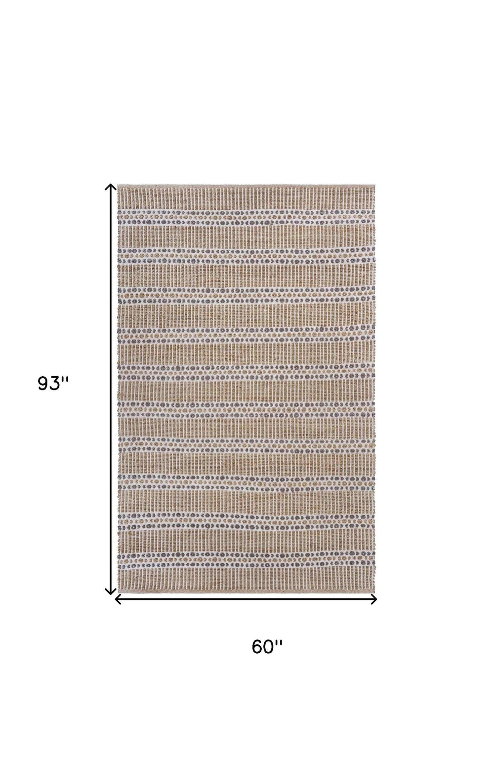 5' X 8' Natural Hand Woven Area Rug - Homeroots - Flyclothing LLC