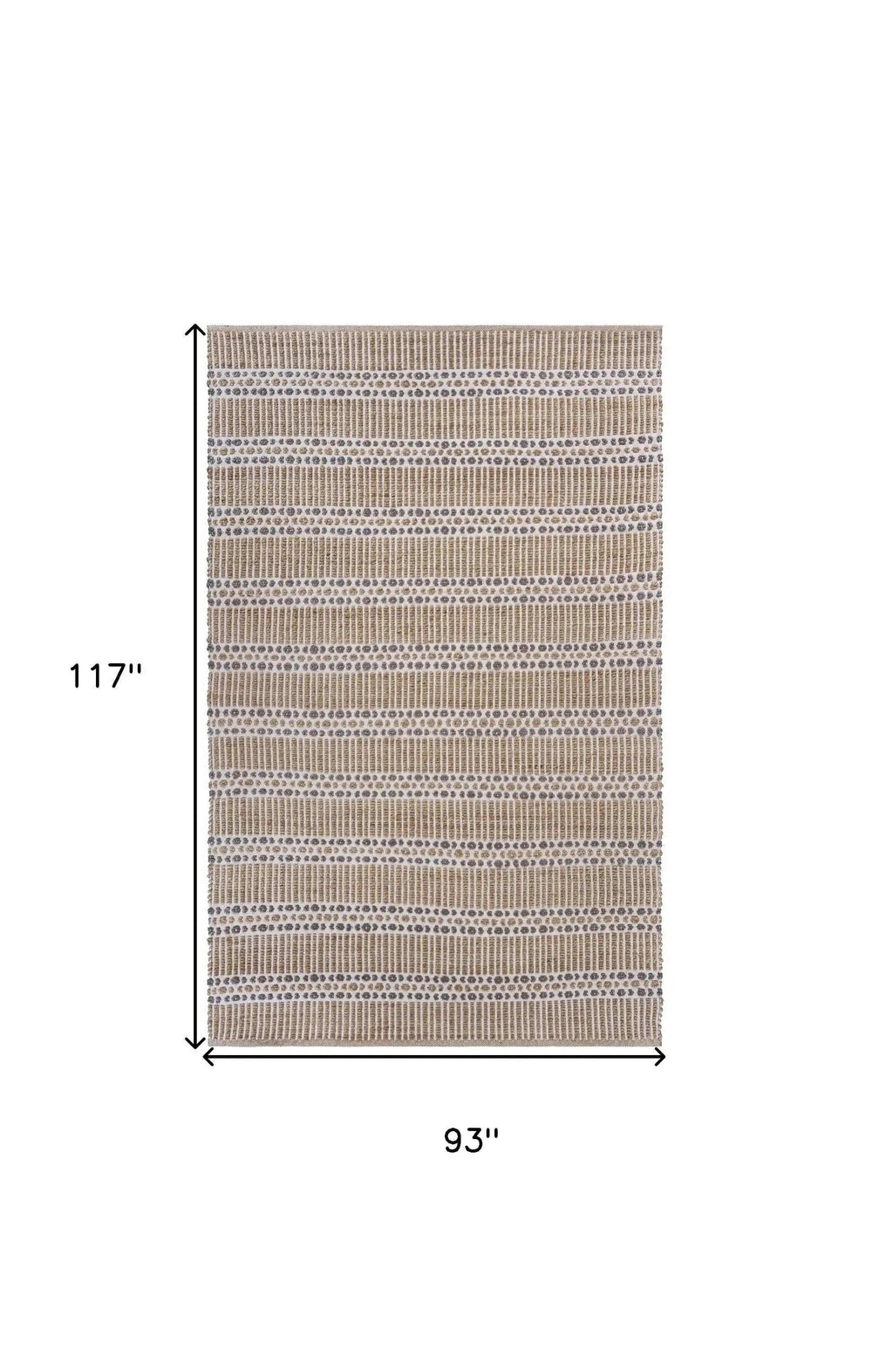8' X 10' Natural Hand Woven Area Rug - Homeroots - Flyclothing LLC