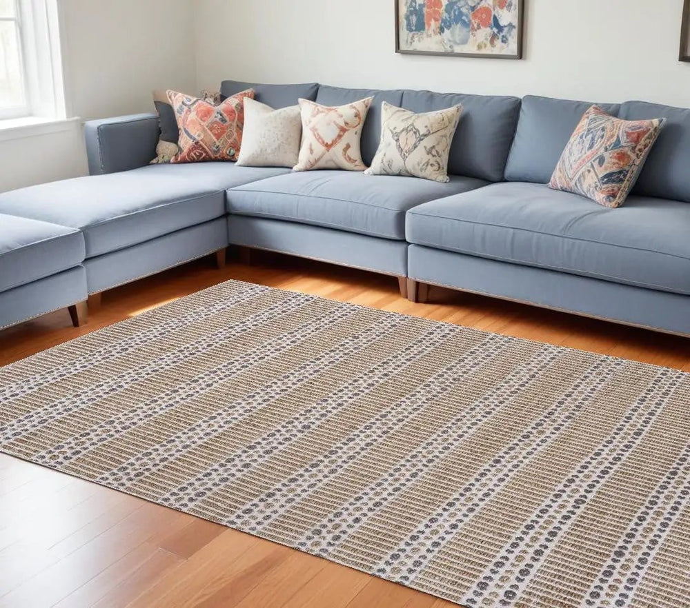 8' X 10' Natural Hand Woven Area Rug - Homeroots
