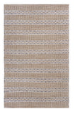 9' X 12' Tan and Gray Detailed Stripes Area Rug