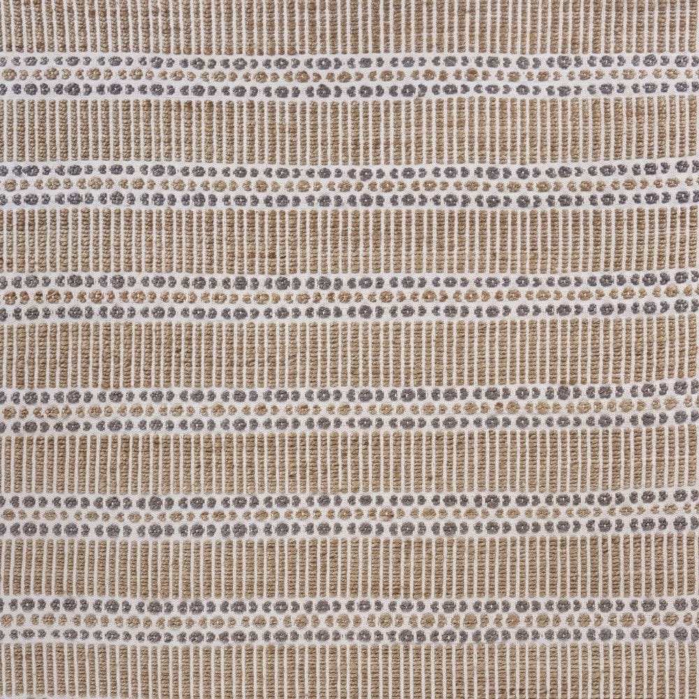 9' X 12' Tan and Gray Detailed Stripes Area Rug - Homeroots - Flyclothing LLC