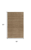 5' X 8' Natural Hand Woven Area Rug - Homeroots