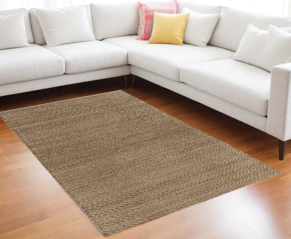 8' X 10' Natural Hand Woven Area Rug - Homeroots