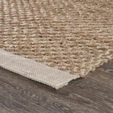 5' X 8' Tan and White Detailed Woven Area Rug - Homeroots - Flyclothing LLC