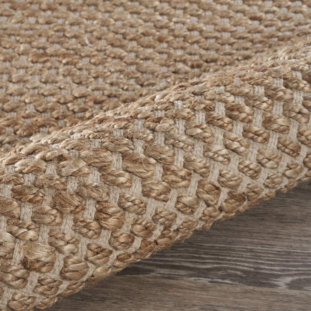 5' X 8' Tan and White Detailed Woven Area Rug - Homeroots - Flyclothing LLC
