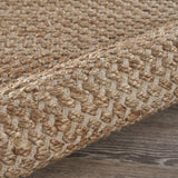 5' X 8' Tan and White Detailed Woven Area Rug - Homeroots - Flyclothing LLC