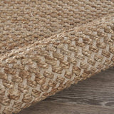 5' X 8' Tan and White Detailed Woven Area Rug - Homeroots - Flyclothing LLC