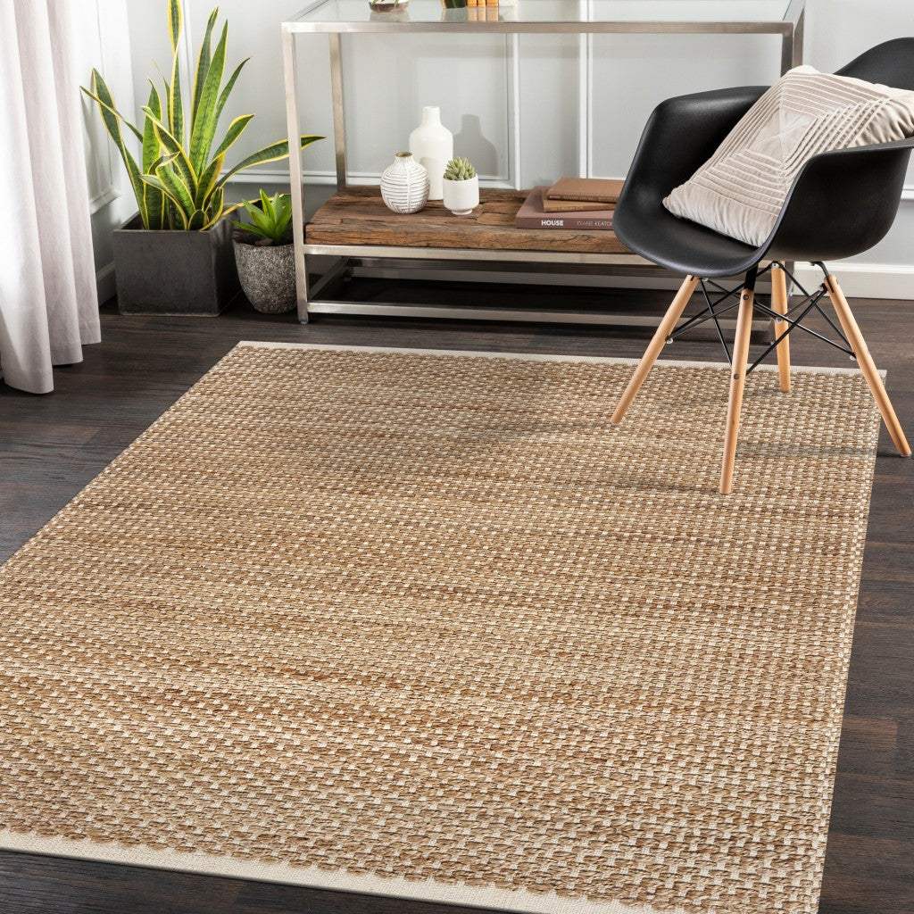 8' X 10' Tan Hand Loomed Area Rug - Homeroots - Flyclothing LLC