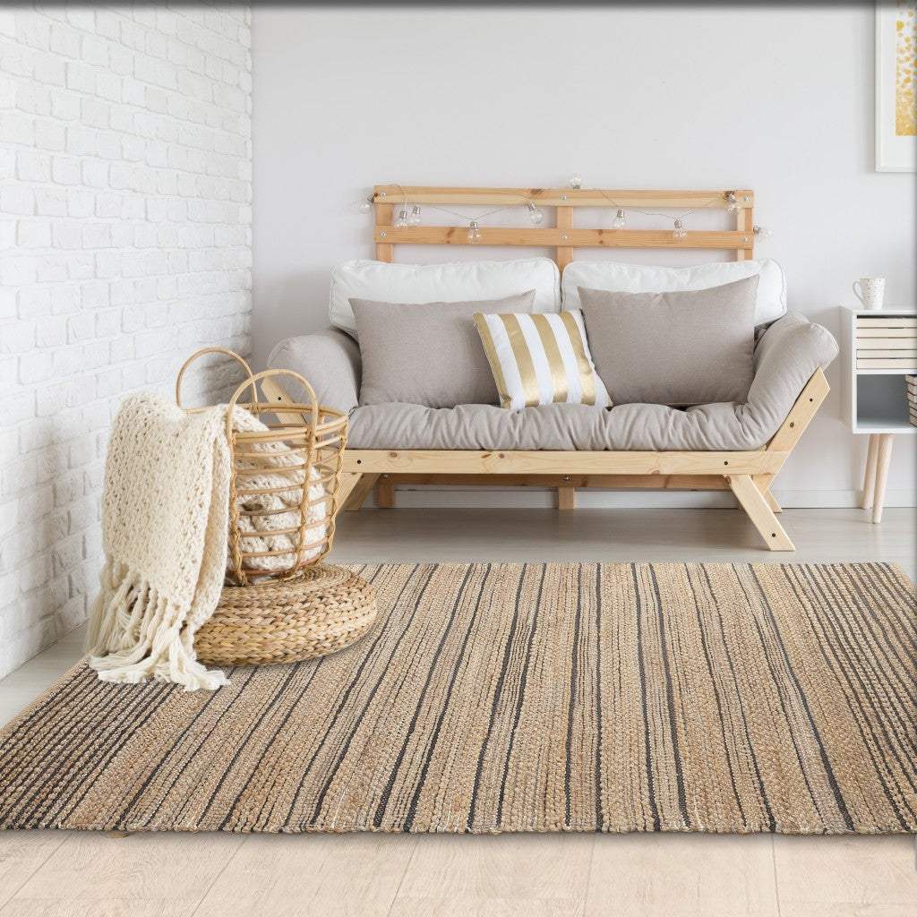 8' X 10' Tan Kilim Flatweave Handmade Area Rug - Homeroots - Flyclothing LLC