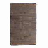 8' X 10' Tan and Blue Detailed Lattice Area Rug - Homeroots