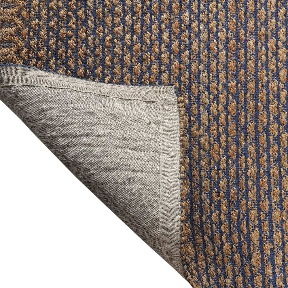 8' X 10' Tan and Blue Detailed Lattice Area Rug - Homeroots - Flyclothing LLC