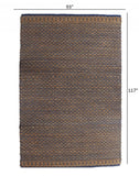 8' X 10' Tan and Blue Detailed Lattice Area Rug - Homeroots - Flyclothing LLC
