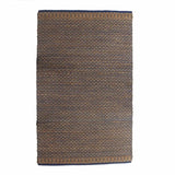 9' X 12' Tan and Blue Detailed Lattice Area Rug - Homeroots