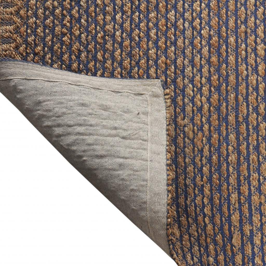 9' X 12' Tan and Blue Detailed Lattice Area Rug - Homeroots - Flyclothing LLC
