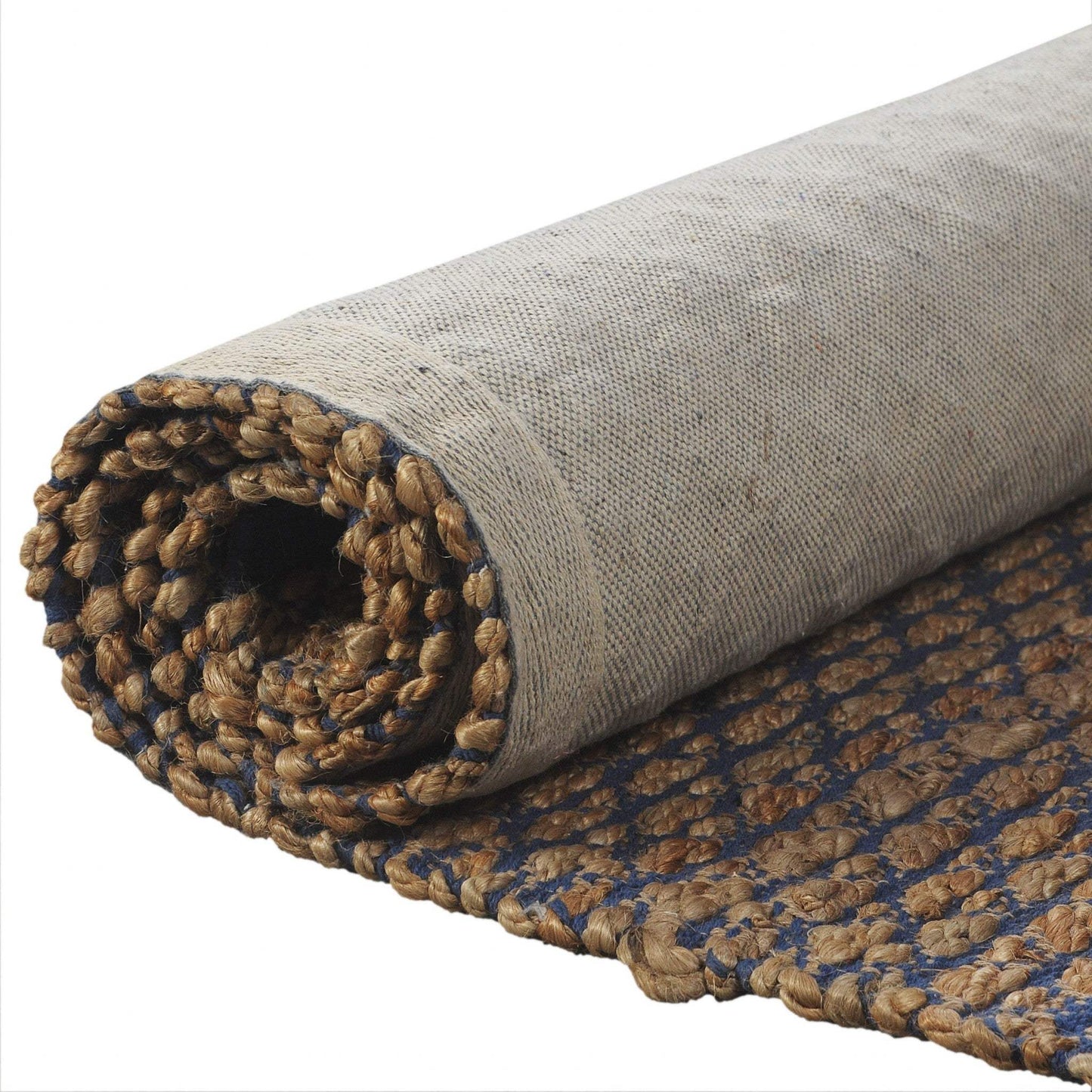 9' X 12' Tan and Blue Detailed Lattice Area Rug - Homeroots - Flyclothing LLC