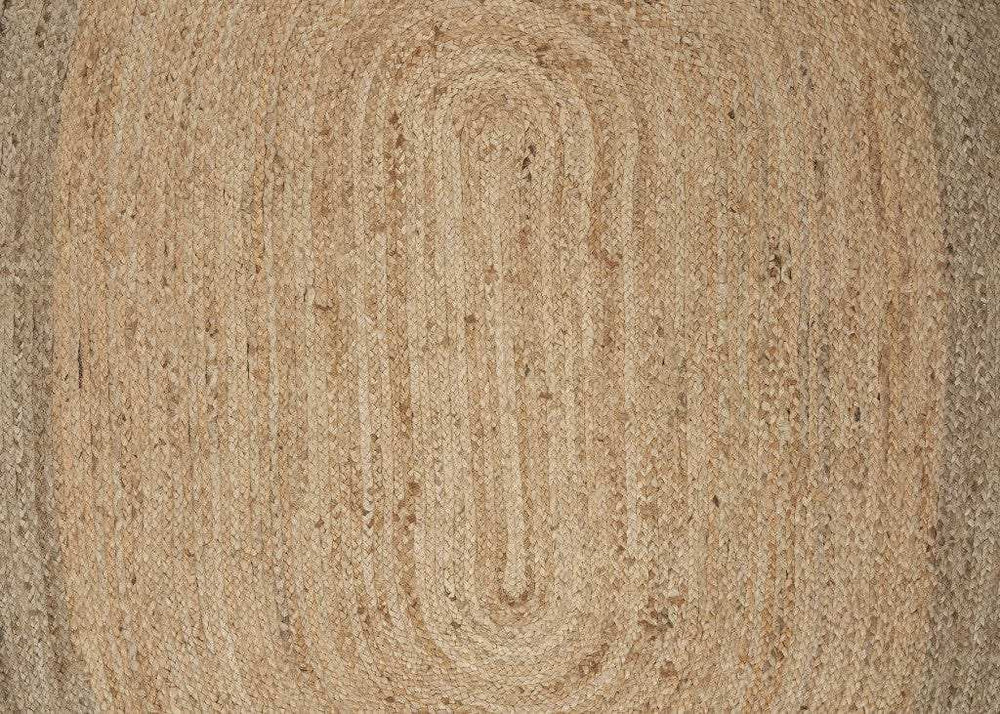 7' Natural Toned Oval Shaped Area Rug - Homeroots - Flyclothing LLC