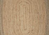 7' Natural Toned Oval Shaped Area Rug - Homeroots - Flyclothing LLC