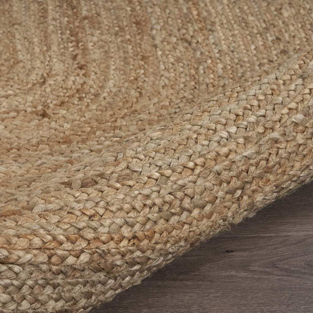 7' Natural Toned Oval Shaped Area Rug - Homeroots - Flyclothing LLC