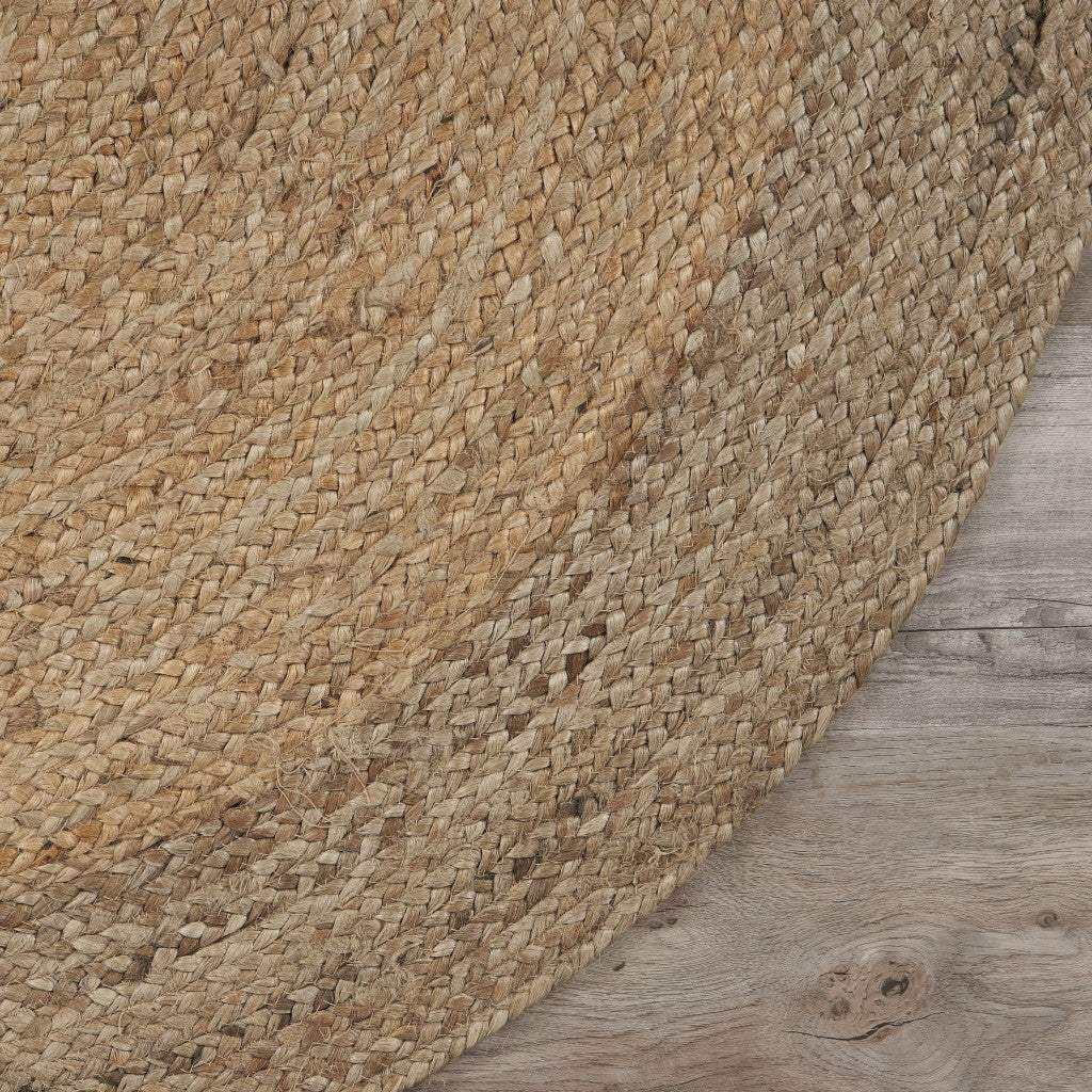 7' Natural Toned Oval Shaped Area Rug - Homeroots - Flyclothing LLC