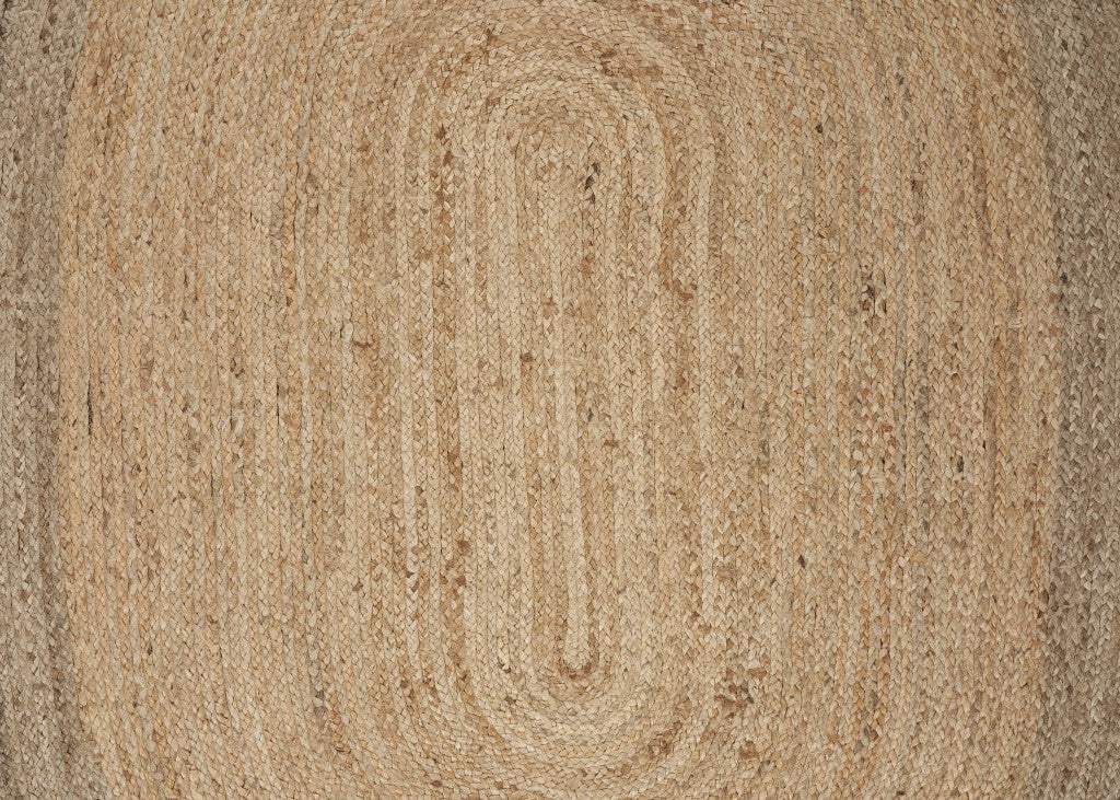 9’ Natural Toned Oval Shaped Area Rug - Homeroots - Flyclothing LLC
