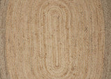 9’ Natural Toned Oval Shaped Area Rug - Homeroots - Flyclothing LLC