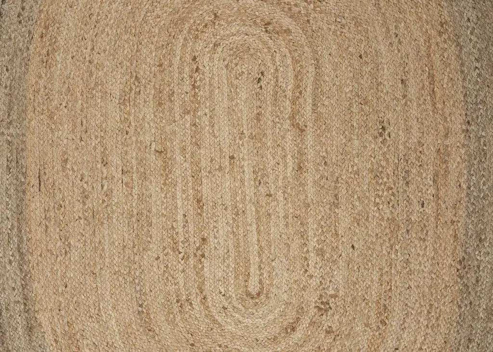 9’ Natural Toned Oval Shaped Area Rug - Homeroots - Flyclothing LLC