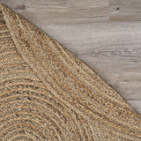 7' Brown Oval Shaped Jute Area Rug - Homeroots