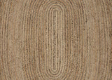 9’ Brown Oval Shaped Jute Area Rug - Homeroots - Flyclothing LLC