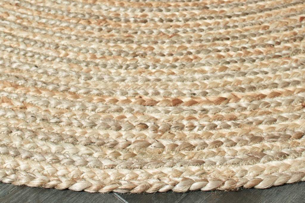 9’ Brown Oval Shaped Jute Area Rug - Homeroots - Flyclothing LLC