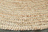 9’ Brown Oval Shaped Jute Area Rug - Homeroots - Flyclothing LLC