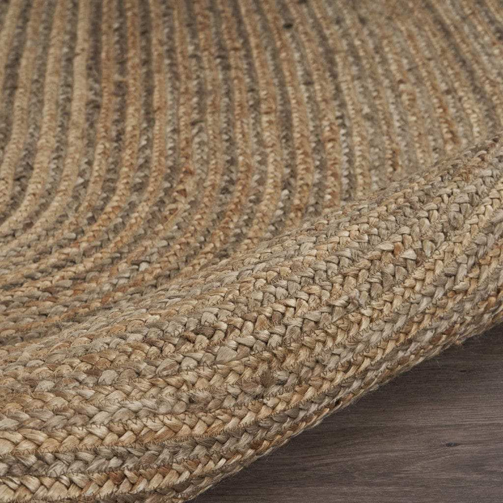 9’ Brown Oval Shaped Jute Area Rug - Homeroots - Flyclothing LLC