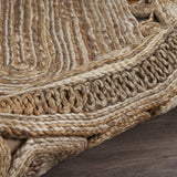 7' Natural Round Hand Braided Area Rug - Homeroots - Flyclothing LLC