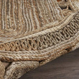 7' Natural Round Hand Braided Area Rug - Homeroots - Flyclothing LLC
