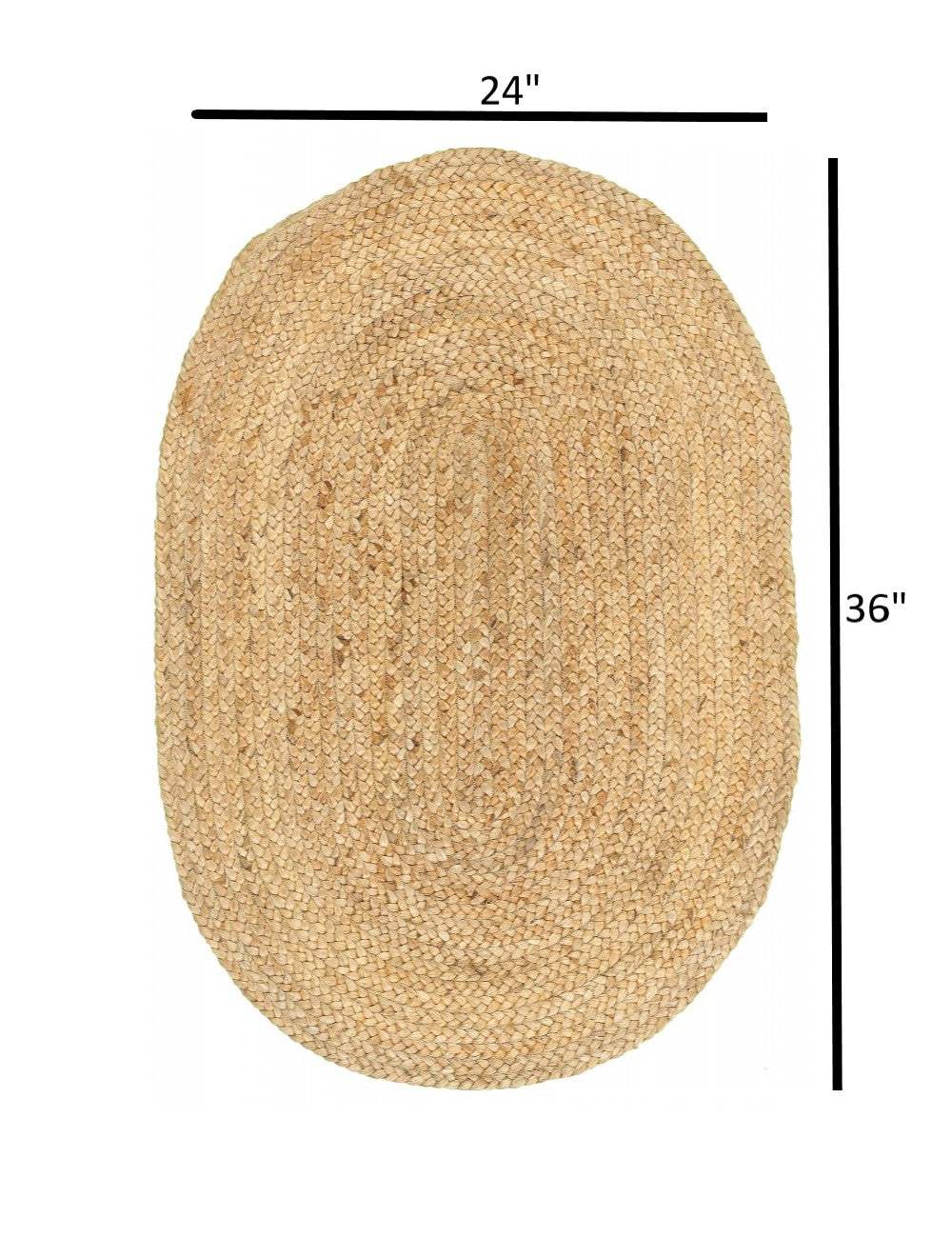 2' X 3' Soft Beige Braided Scatter Rug - Homeroots - Flyclothing LLC