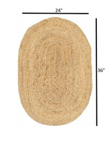 2' X 3' Soft Beige Braided Scatter Rug - Homeroots - Flyclothing LLC