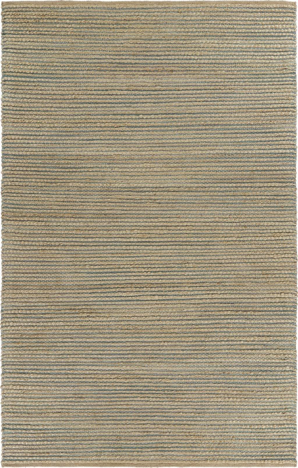 5' X 8' Tan and Blue Undertone Striated Area Rug - Homeroots - Flyclothing LLC