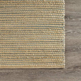5' X 8' Tan and Blue Undertone Striated Area Rug - Homeroots - Flyclothing LLC