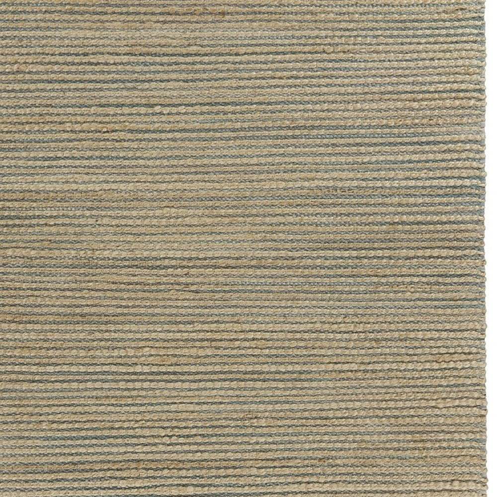 9' X 12' Tan and Blue Undertone Striated Area Rug - Homeroots - Flyclothing LLC